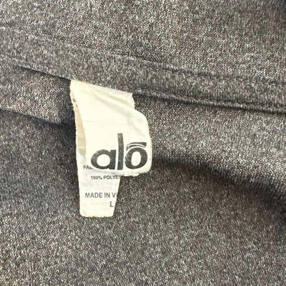 Alo Yoga Jacket Womens Large Full Zip Gray DoTerra Patch Run Sports - Picture 6 of 8